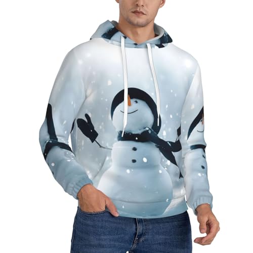 Pull homme bonhomme de neige EdWal le cadeau idéal avec poche kangourou pour Noël