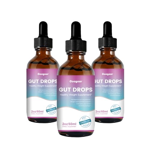 Gut Drops with Pumpkin Seeds,Gut Drops GutDrops Liquid Droppers,All Natural Liquid Formula,60ML(Pack of 3)