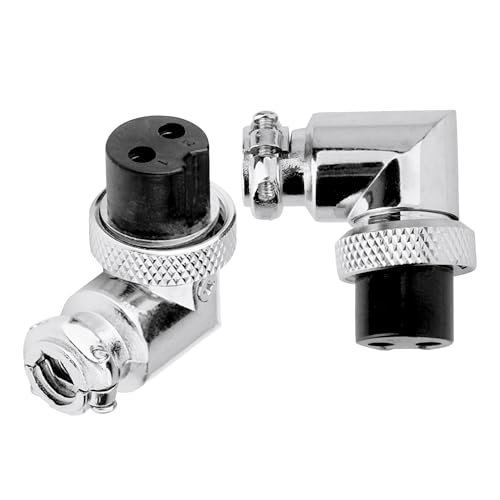 Image of MX 3 Pin XLR Microphone pin Pure Copper Nickel Plated for High Conductivity microphone (2-pin Male Connector Right-Angle, Pack of 4, Male Connector)