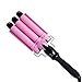 Produktbild Lockenwickler, 3 Barrel Hair Waver Lockenstab Zauberstab einstellbare Temperatur, Lockenwickler Crimping Bubble Styling Tool Turmalin Keramik mit LCD-Display