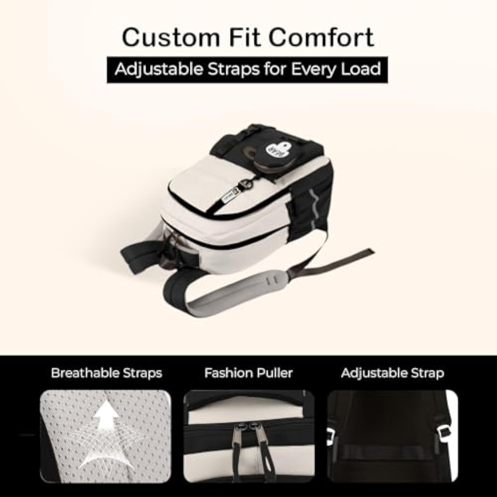 Casual Backpack with Detachable Pouch for Girls