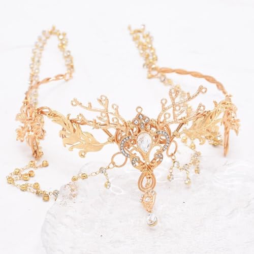 Tocados accesorios de cosplay tipo tiara elfa que no dañan el cabello 3
