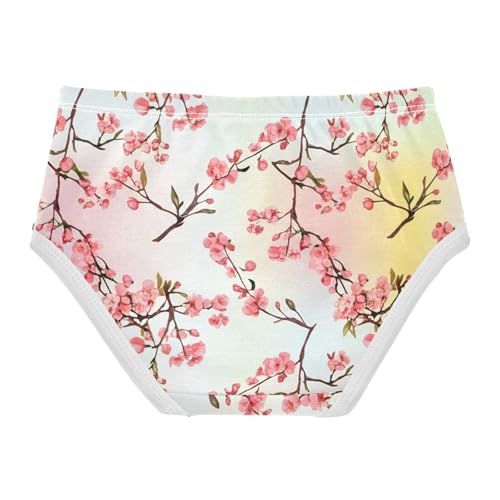 Toddler Girls Underwear 2t Cotton Panties Little Girl Bright Briefs Kids Undies Cherry Blossom Pink Flowers2