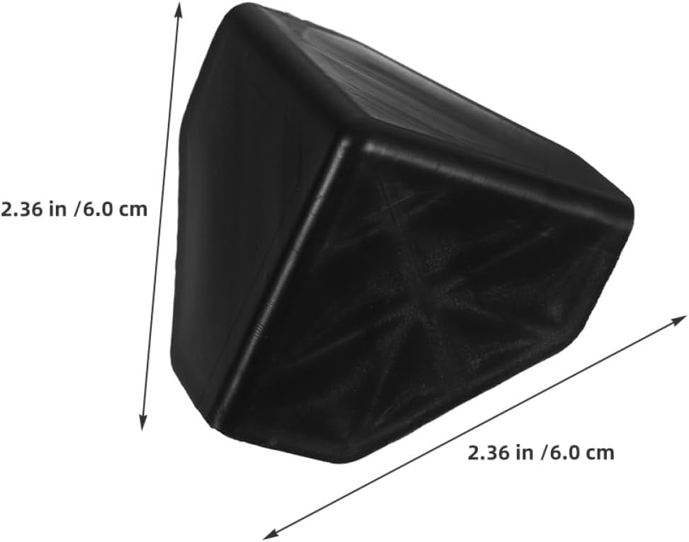 100pcs 60mm Black Plastic Corner Guards for Shipping Boxes – Anti-collision Packaging Edge Protectors with 1.5mm Thickness, Small Packing Corner Protectors for Cartons