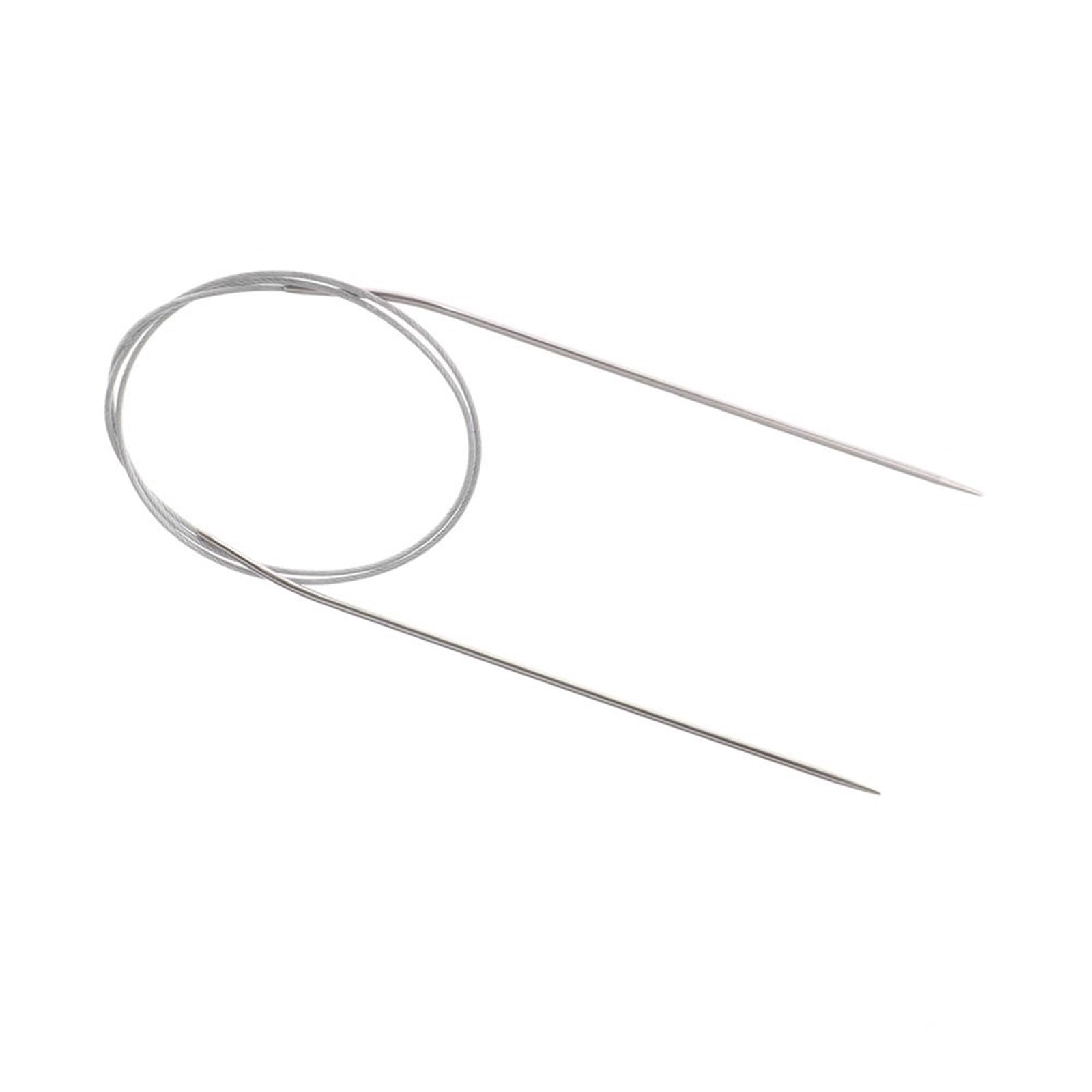 Knitting Needles 80/100cm Stainless Steel Circular Needle Round Weaving Knitting Needles Handmade Crochet Hook DIY Crafts Household Sewing Pins(80cm-2mm)