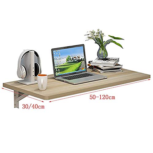 Table murale pliante à abattant et bureau d'ordinateur suspendu en bois