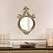 Musanpou Vintage Vanity Makeup Desk Mirror, Antique Traditional Bow Table Mirror, Gold, for Dressing Table, Bedroom, Bathroom, Tabletop