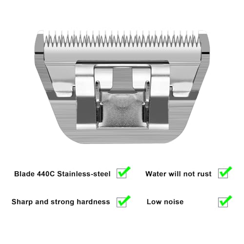 Image of 10W Dog Grooming Wide Blades,Compatible with Andis,Oster A5,Wahl KM10 | Cut Length 1 /16 inch(1.5mm)
