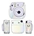 Phetium Instant Camera Case Compatible with Instax Mini 11/12,PU Leather Bag with Pocket and Adjustable Shoulder Strap (Magic Silver)