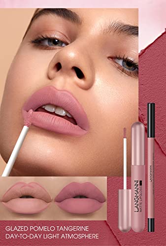 Sumeitang 12Pcs Matte Lip Liner And Liquid Lipstick Set, Non-Stick Cup 6+6 Lipgloss Makeup Sets, Waterproof -Smudge Proof, 24 Hour Long Lasting Women And Girls Lips Make Up Gift Set #TOP1