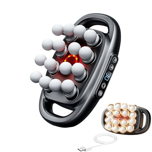 2026 Upgrade 16 Head Massage Gun Deep Tissue Percussion Muscle Massager with 30 Speed Levels & 3 Modes Quiet Handheld Massager for Back Neck Shoulder Legs Waist and Full Body Relaxation (Grey)
