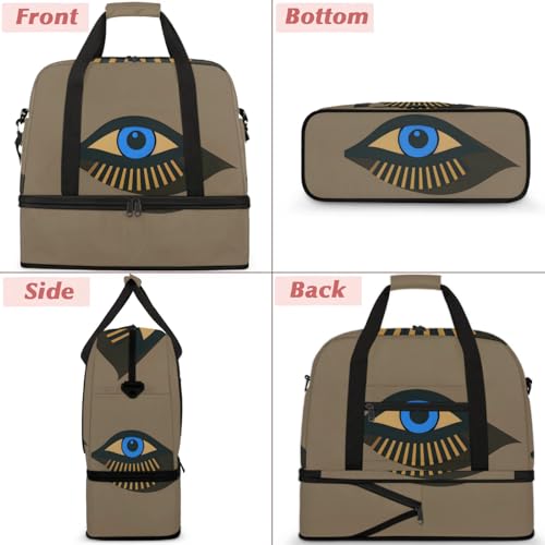 Large Weekender Overnight Bags Gray Eyes Simple Travel Duffel Bag for Women Men Gym Bag With Shoe Compartment Foldie Travel Tote Bag Carry On Personal Item Bag for Travel Gym Sports3