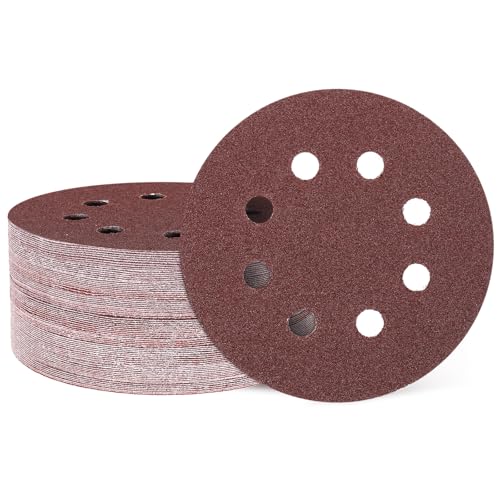 Lot de 50 disques abrasifs 125 mm grain 60 à fixation auto-agrippante