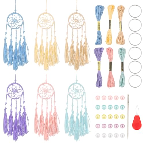 INFUNLY 6 Set Dream Catchers DIY Small Dream Catcher Car Decor...
