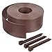 VOUNOT® Bordo Giardino Flessibile, Bordi Aiuole PE Bordura per Prato con Picchetti di Fissaggio, Lunghezza 20m Altezza 13cm Spessore 3mm, Marrone