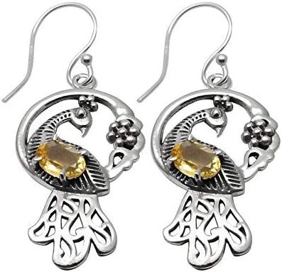 Silver Palace 925 Sterling Silver Natural Gemstone Earrings For Women And Girls