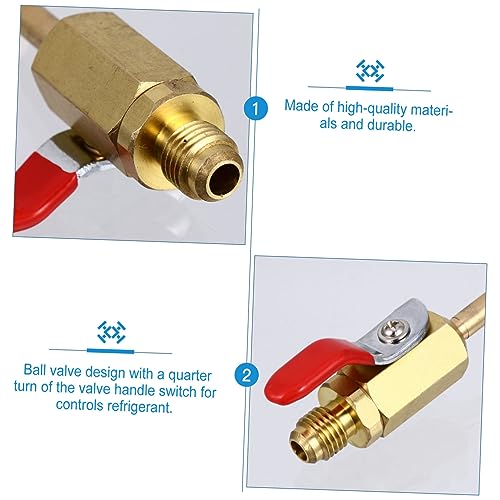 Válvula de bola angular PRETYZOOM y conector de refrigeración para vacío, 3 uds 6