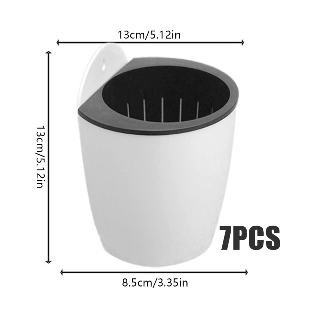 Macetero de Pared con autorriego para Interior, 7 Uds., macetas Colgantes de 5 Pulgadas, macetero de Pared Colgante para decoración del hogar