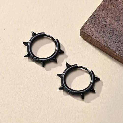 Image of Young & Forever Gift Stainless Steel Hoop Stud Earrings for Men and Boys