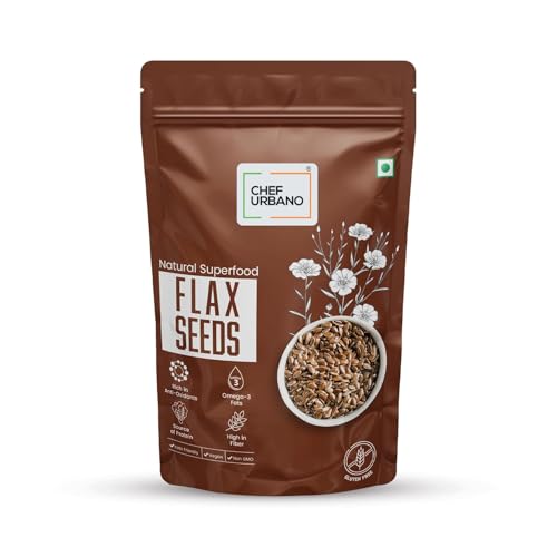 Image of Chef Urbano Flax Seeds 400 GMS | Alsi Seed | Raw and Natural | Immunity Booster | Rich in Protein and Fiber | Seeds for Eating | Diet Food