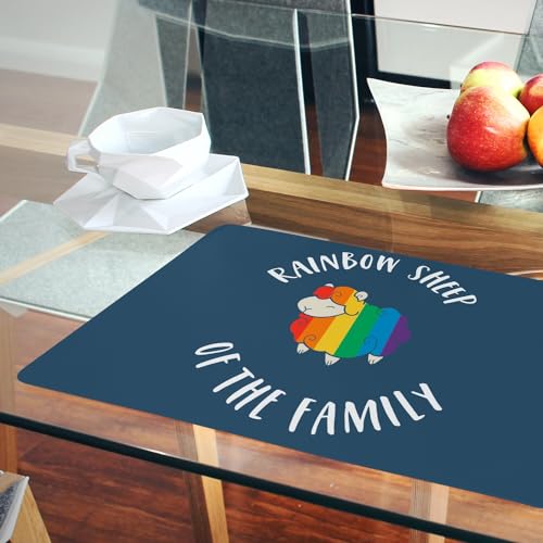 Napperons bleu LGBTQ+ pour table chaleureuse lot de 4 sets en liège