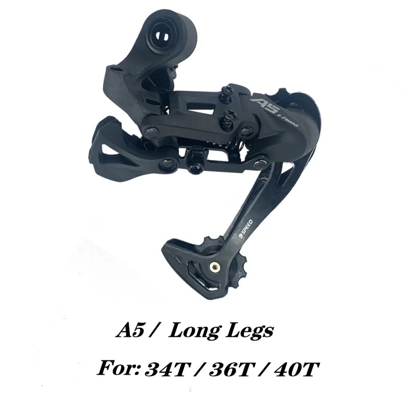ETomey Fahrrad Schaltwerk A5 1X9 9-Fach Schaltwerke Trigger Groupset 9s 9v Schalthebel 9-Fach Schaltwerkschalter kompatibel Schaltwerke (Color : 9S ULT-Long RD)
