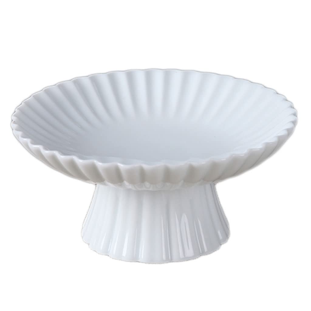 Fruit Bowl for Kitchen Counter Ceramic Footed Round Pedestal Bowl Decorative Fruit Dish Dessert Slack Display Stand for Kitchen Counter Table Vintage Decor Fruit Tray Fruit Basket Fruit Dish ( Color :