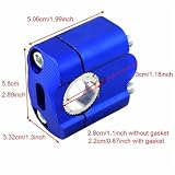 Uchwyty kierownicy motocyklowej Motocykl ATV 22mm 28mm zacisk na kierownicę pionki adapter zaciski pasujące do(Blue)