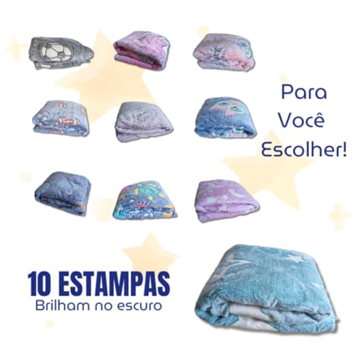 Manta Infantil De Microfibra Solteiro Que Brilha No Escuro estrelas