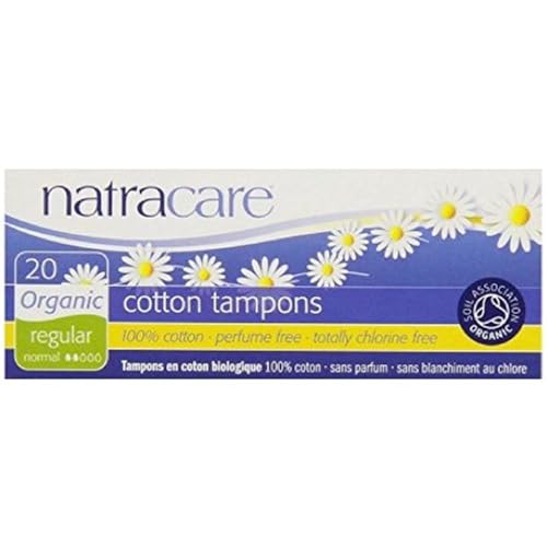 Image of Natracare, Organic Regular Tampons, 3 Boxes of 20, (60 Tampons Total)