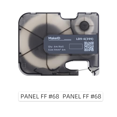 MakeID Multi-Purpose Nylon Labels with Ribbon for P31 Industrial Label Maker - Versatile Continuous Labels for Wire Marking, General ID, Laboratory, and DataCom, 0.35" W, 19.68ft/Roll