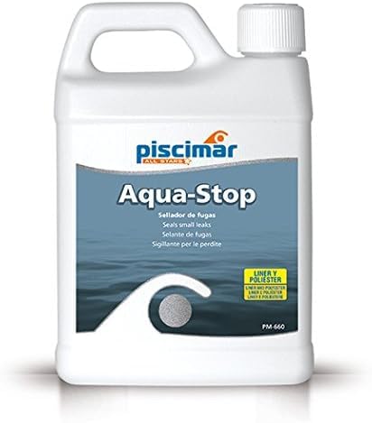 Piscimar PM-660 Aqua-Stop | Sellador de Fugas para Piscinas | Sella Grietas, poros y tuberías sin vaciar | Actúa en Agua | 1 L