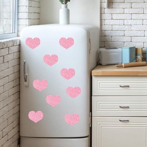 FYSUIMU 16 Imán Decorativo Forma Corazón Rosa miniatura 5