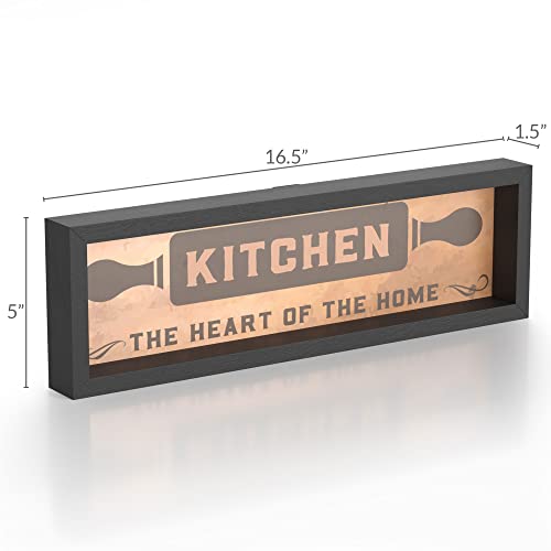 Barnyard Designs Rustic Wooden Kitchen Wall Decor Sign, Country Farmhouse Decoration For Home, Kitchen, Dining Room, 16.5” X 5” #TOP3