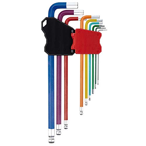 Lichamp 18-Piece Long Allen Wrenches Sets, Metric And Standard Allen Key Set Hex Key With Ball End, Sae 1/16 To 3/8 Inch, Metric 1.5 To 10 Mm #TOP1