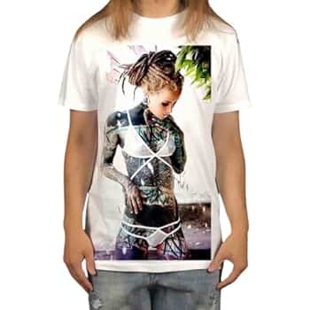 Amazon | グラフィック ビッグ プリント Tシャツ セクシー