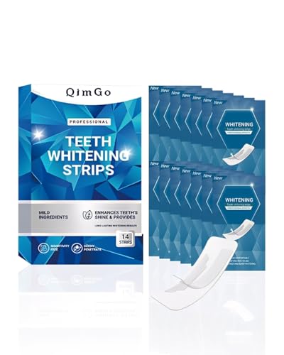 ZEXIJOW 14 Pezzi Strisce Sbiancanti Denti Professionali Senza Perossido - Kit Sbiancamento a Casa con Effetto Rapido per Denti Sensibili e Smalto Protetto in 7 Trattamenti Giornalieri