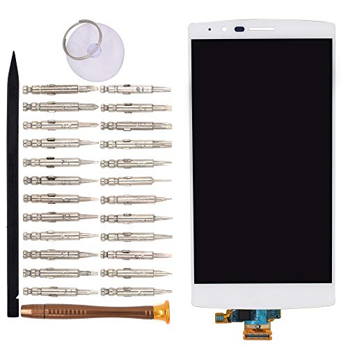 Image of LCD Screen Display with Digitizer Touch Panel Without Bezel Frame for LG G4 Dual H818P H818N(White)