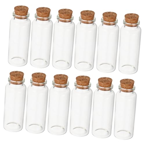 Mini flacons verre transparent avec liège pour vos messages de mariage - 2