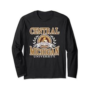 Central Michigan Chippewas Laurels Officially Licensed Long Sleeve T-Shirt