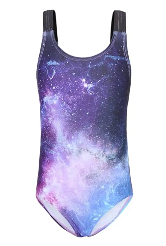 Image of Girls One Piece Swimsuits Tie Dye Bathing Suit Hawaiian Summer Swimwear for Girls 3-16 Years