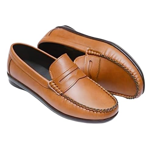 حذاء كاجوال طبي جلد طبيعي - Camel - مريح وأنيق للرجال - Image 8