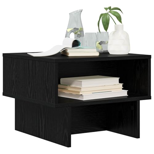 Table basse chêne noir petite table de salon rectangulaire 35cm - 5