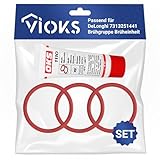 VIOKS Pflegeset 3x O Ring Dichtung 43mmØ + 10g Silikonfett Ersatz für DeLоnghi 5332149100 - Dichtungsringe Set + Schmierfett Tube für EAM ECAM ESAM Kaffeemaschine/O Ringe DeLоnghi Kaffeevollautomat