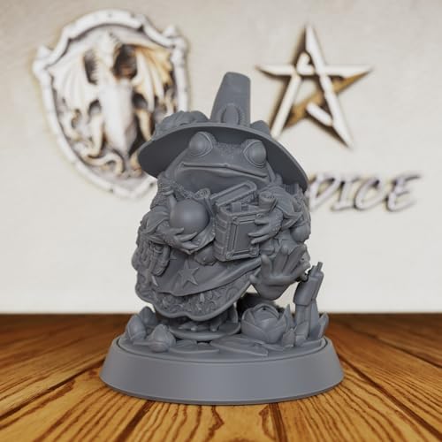 32mm DND Miniature Frog Wizardess, D&D Minis for Fantasy Tabletop Games Dungeons and Dragons,Collectors, and Hobby Enthusiasts