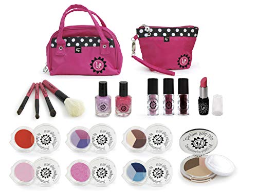 MINI-PLAY MAKEUP Super Deluxe Pink Purse & Clutch Kids Pretend Makeup Kit