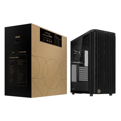 ASUS ProArt PA401 Wood Edition ATX PC Case Tempered Glass, Certified Wooden Front Panel, Prebuild Dual 160mm Fans, Power Button Lock, USB-C 20Gbps, Detachable PSU Bracket, 2 Year Warranty by ASUS - Image 8