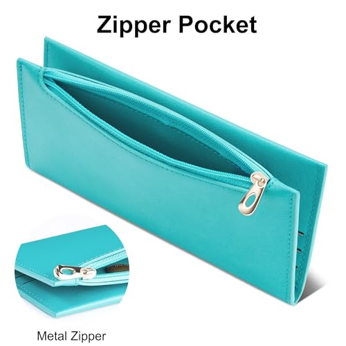 Image of Tipmile Slim Wallet for Women, RFID Blocking Credit Card Holder | Thin Compact Bifold Wallet with Zipper, Ladies Gift
