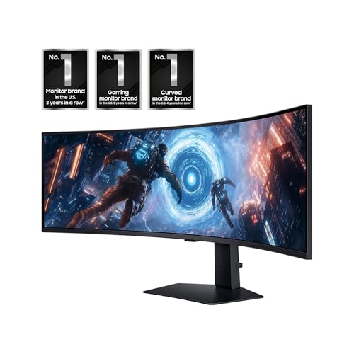 Image of SAMSUNG 49-inch Odyssey G9 (G91F) + $200 Amazon Gift Card, DQHD, 144Hz, Curved Gaming Monitor, Ultra-Wide 32:9 Screen, DisplayHDR 600, AMD FreeSync Premium Pro, Ergonomic Stand, LS49FG910ENXZA, 2025