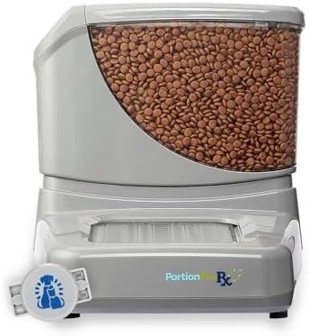 PortionPro Rx Automatic Pet Feeder with Active RFID Technology – Prevents Food Stealing, Perfect for Prescription Diets, Schedules Meals for Multiple Pets (Cats & Dogs) (Grey)